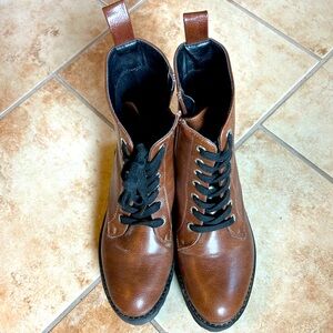 Women’s Heeled Lace Up Brown Boots